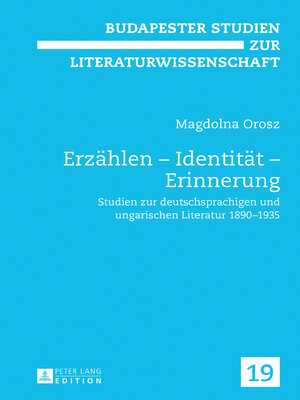 cover image of Erzählen  Identität  Erinnerung